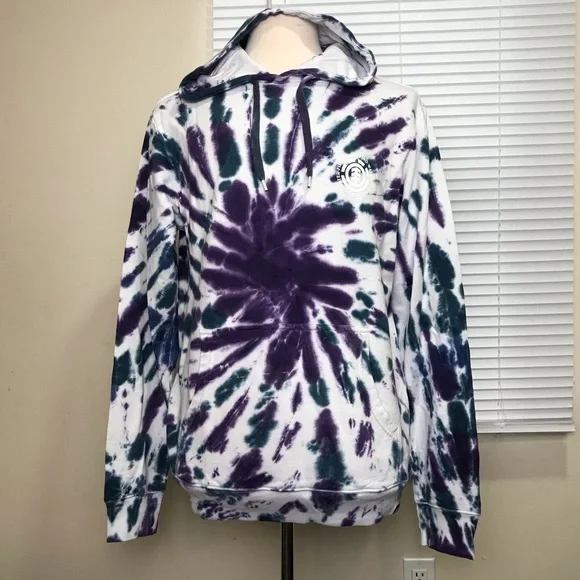 Element Seal BP TD Hoodie Men’s Sz L Multicolor Tie Dye Kangaroo Pocket Pullover - Picture 16 of 16